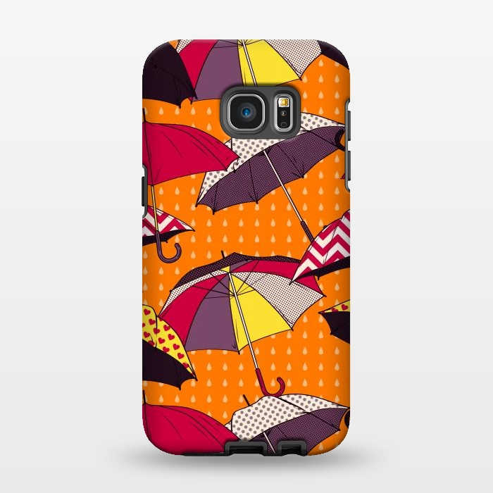Galaxy S7 EDGE StrongFit Beautiful Umbrellas For Autumn by ArtsCase