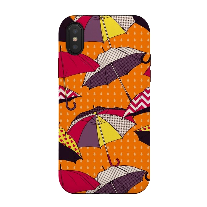 iPhone Xs / X StrongFit Beautiful Umbrellas For Autumn by ArtsCase