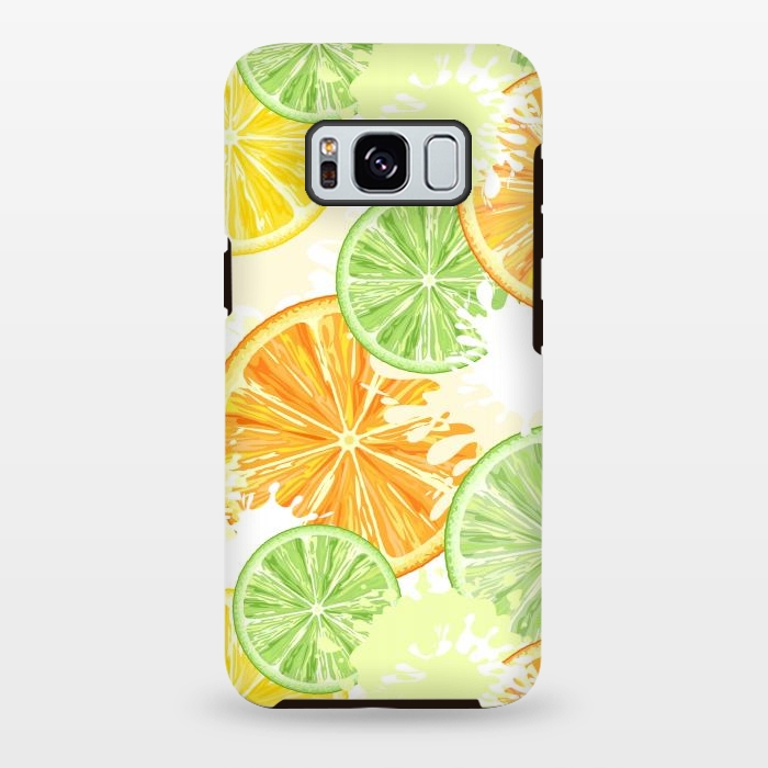 Galaxy S8 plus StrongFit Citrus Watercolors Fresh Summer Pattern by BluedarkArt