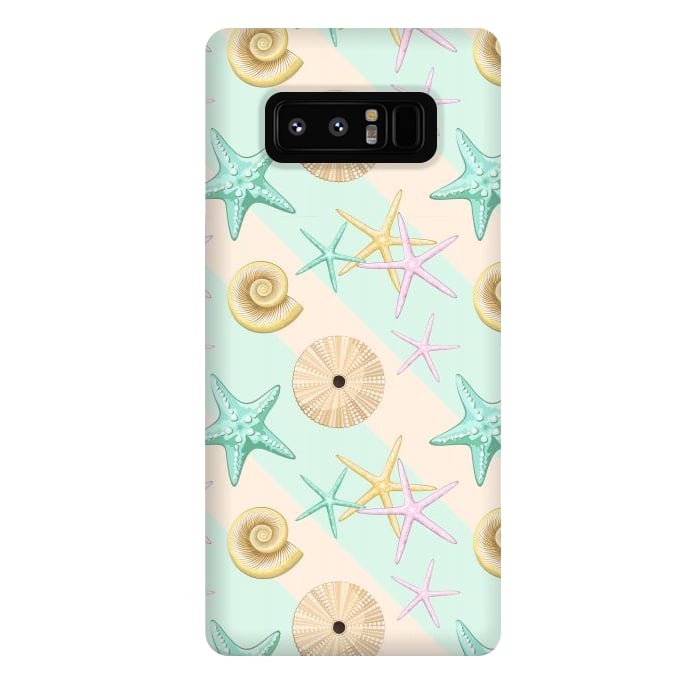 Galaxy Note 8 StrongFit Seashells and starfish Beach Summer Pattern by BluedarkArt