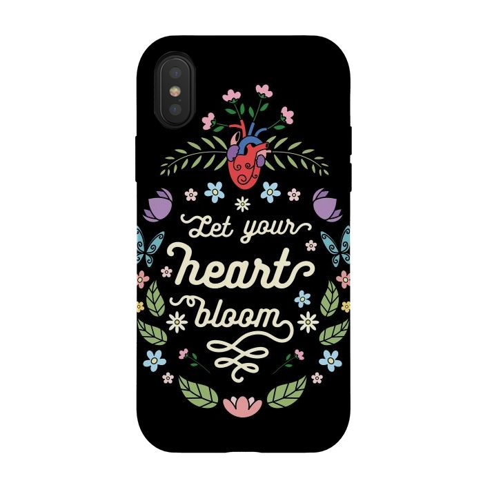 iPhone Xs / X StrongFit Let your heart bloom by Laura Nagel