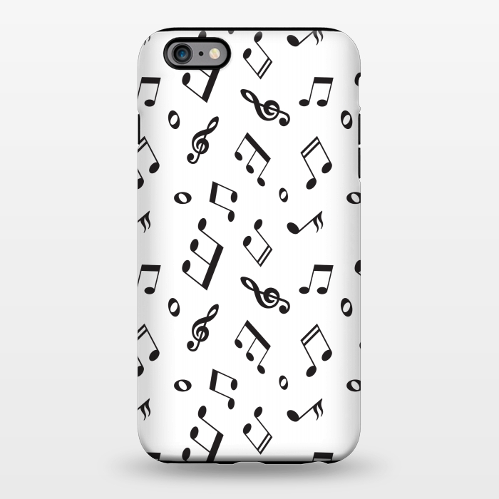 iPhone 6/6s plus StrongFit BLACK AND WHITE MUSICAL PATTERN by MALLIKA