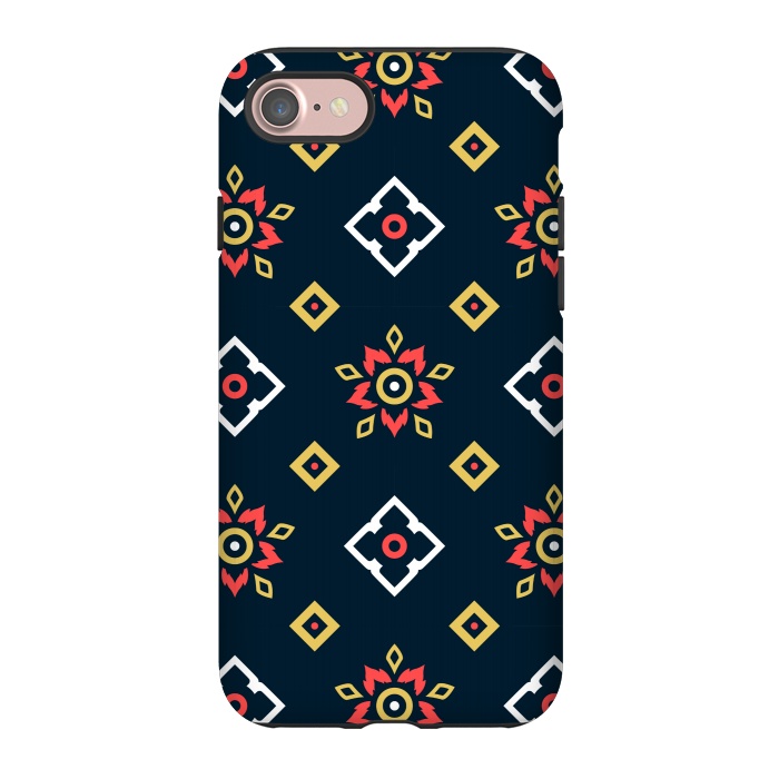 iPhone 7 StrongFit BLACK RED ETHNIC PATTERN by MALLIKA