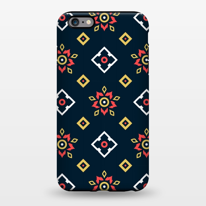 iPhone 6/6s plus StrongFit BLACK RED ETHNIC PATTERN by MALLIKA