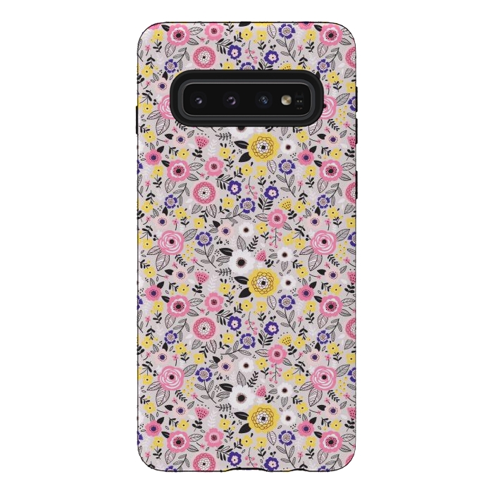 Galaxy S10 StrongFit Flower Cake by ArtsCase