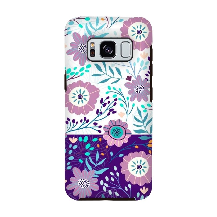 Galaxy S8 StrongFit Happy Purple Flowers For Summer by ArtsCase