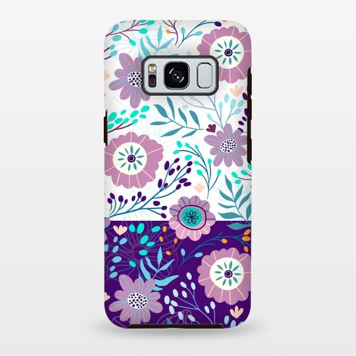 Galaxy S8 plus StrongFit Happy Purple Flowers For Summer by ArtsCase