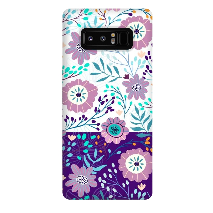 Galaxy Note 8 StrongFit Happy Purple Flowers For Summer by ArtsCase