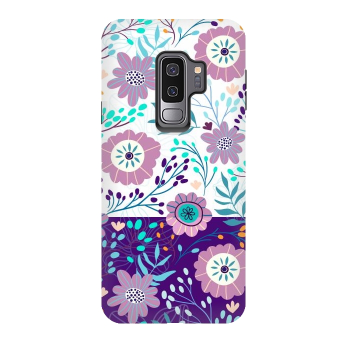 Galaxy S9 plus StrongFit Happy Purple Flowers For Summer by ArtsCase