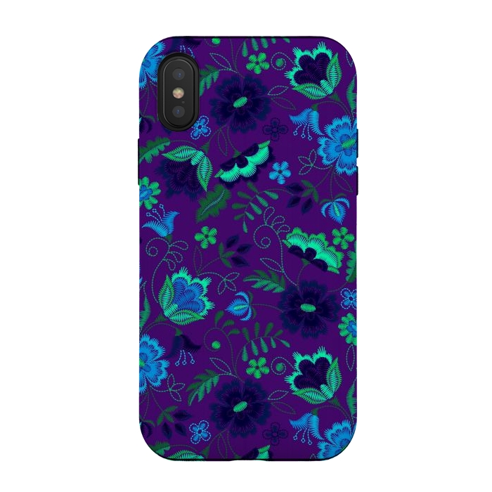 iPhone Xs / X StrongFit Thoughts In Purple And Blue by ArtsCase