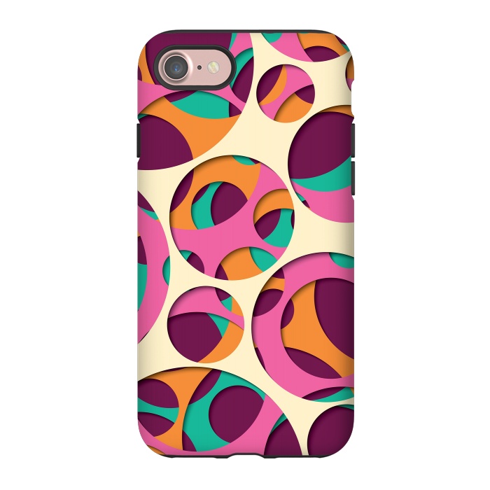 iPhone 7 StrongFit Paper Cutout Circles 005 by Jelena Obradovic