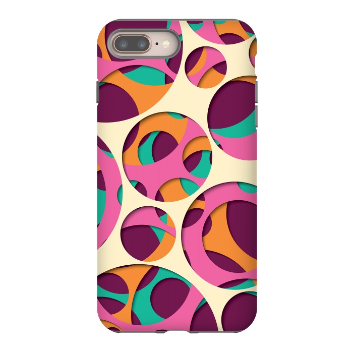 iPhone 7 plus StrongFit Paper Cutout Circles 005 by Jelena Obradovic