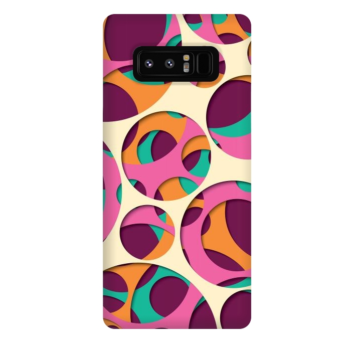 Galaxy Note 8 StrongFit Paper Cutout Circles 005 by Jelena Obradovic