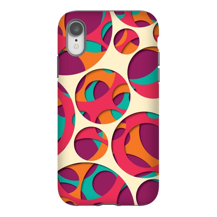 iPhone Xr StrongFit Paper cutout circles 006 by Jelena Obradovic