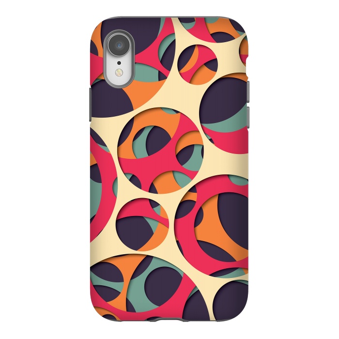 iPhone Xr StrongFit Paper Cutout Circles 007 by Jelena Obradovic