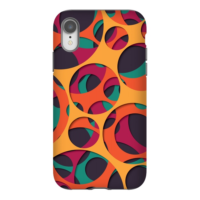 iPhone Xr StrongFit Paper Cutout Circles 008 by Jelena Obradovic