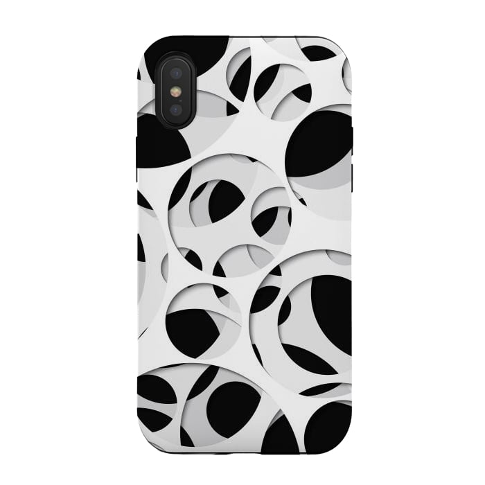 iPhone Xs / X StrongFit Paper Cutout Circles 009 by Jelena Obradovic
