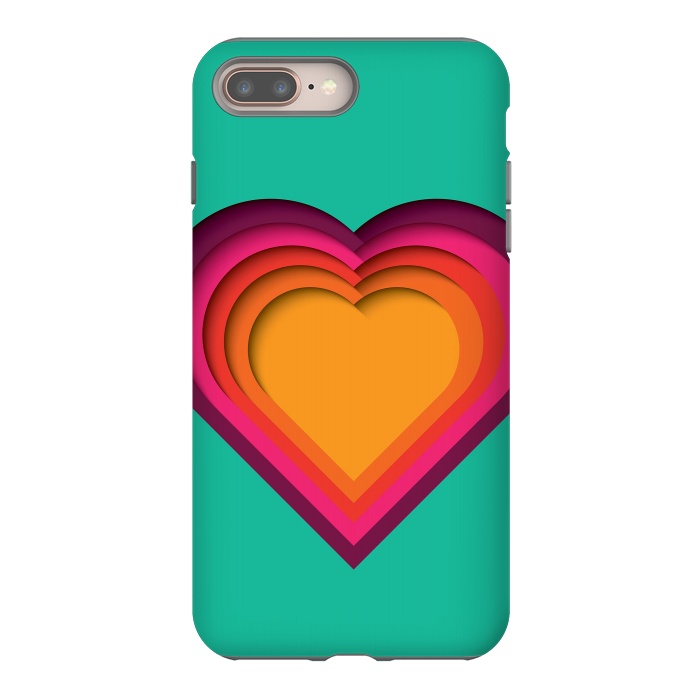 iPhone 7 plus StrongFit Paper Cutout Heart 010 by Jelena Obradovic