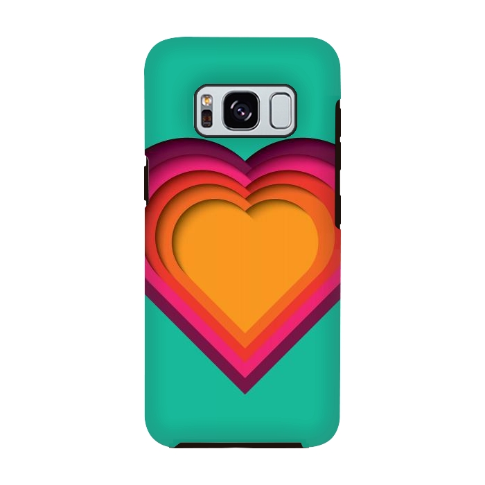 Galaxy S8 StrongFit Paper Cutout Heart 010 by Jelena Obradovic