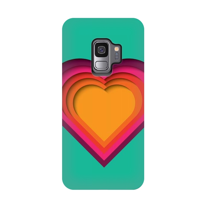 Galaxy S9 StrongFit Paper Cutout Heart 010 by Jelena Obradovic