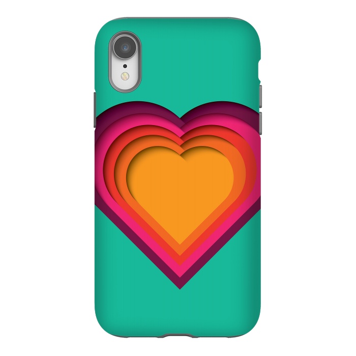 iPhone Xr StrongFit Paper Cutout Heart 010 by Jelena Obradovic