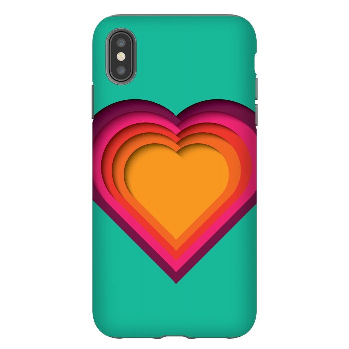 iPhone Xs Max StrongFit Paper Cutout Heart 010 by Jelena Obradovic
