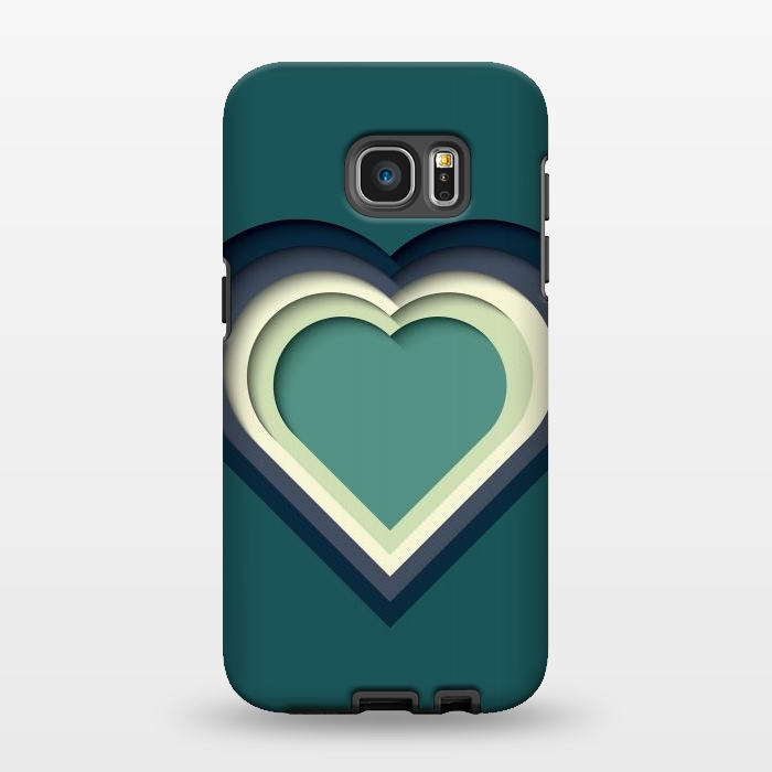 Galaxy S7 EDGE StrongFit Paper Cutout Heart 011 by Jelena Obradovic