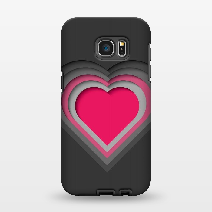 Galaxy S7 EDGE StrongFit Paper Cutout Heart 012 by Jelena Obradovic