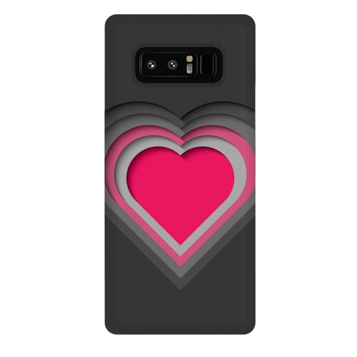 Galaxy Note 8 StrongFit Paper Cutout Heart 012 by Jelena Obradovic