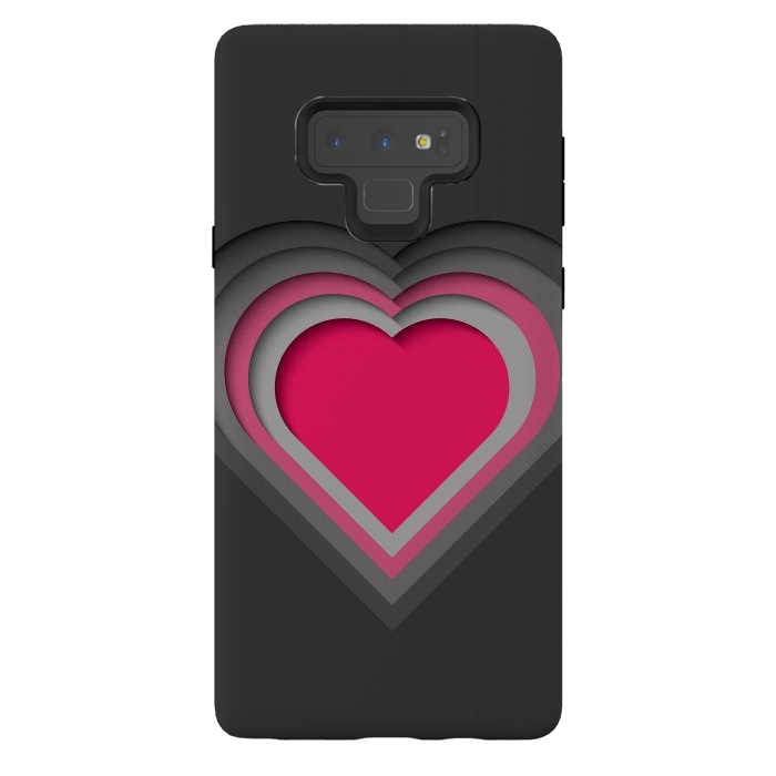 Galaxy Note 9 StrongFit Paper Cutout Heart 012 by Jelena Obradovic