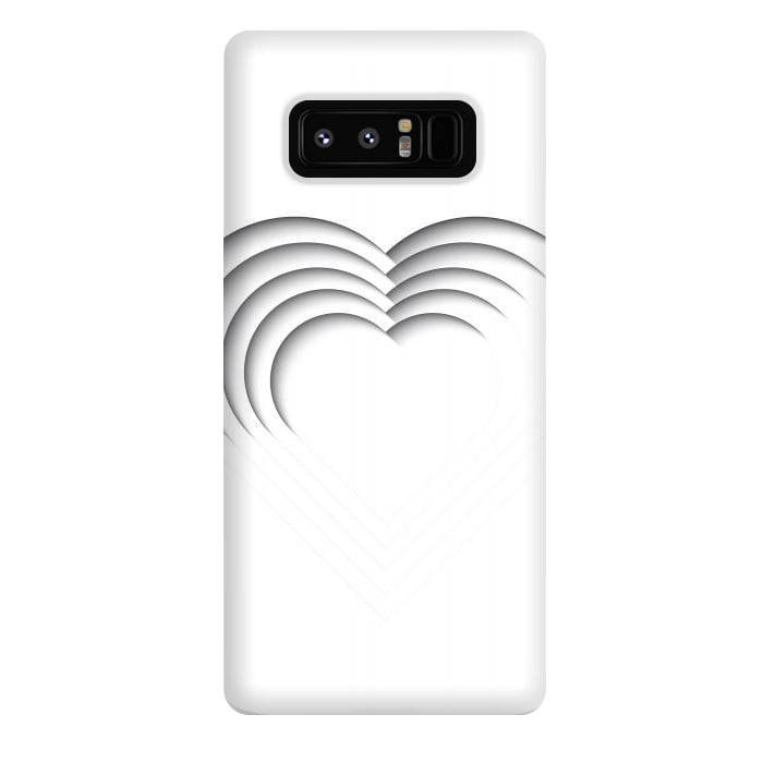 Galaxy Note 8 StrongFit Paper Cutout Heart 013 by Jelena Obradovic