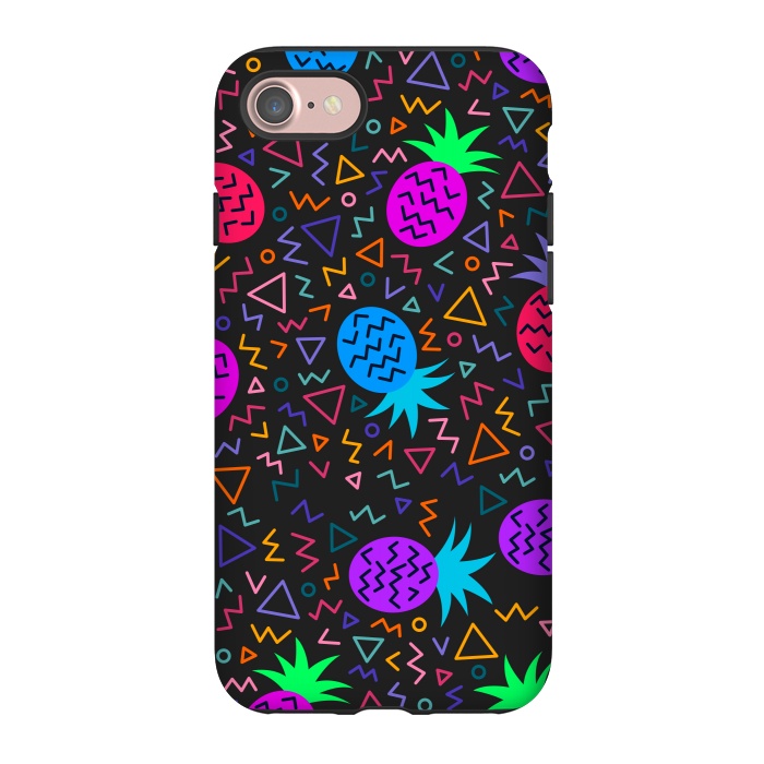 iPhone 7 StrongFit pineapples in neon for summer by ArtsCase