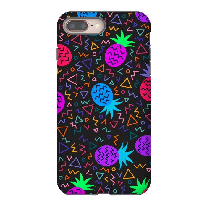 iPhone 7 plus StrongFit pineapples in neon for summer by ArtsCase