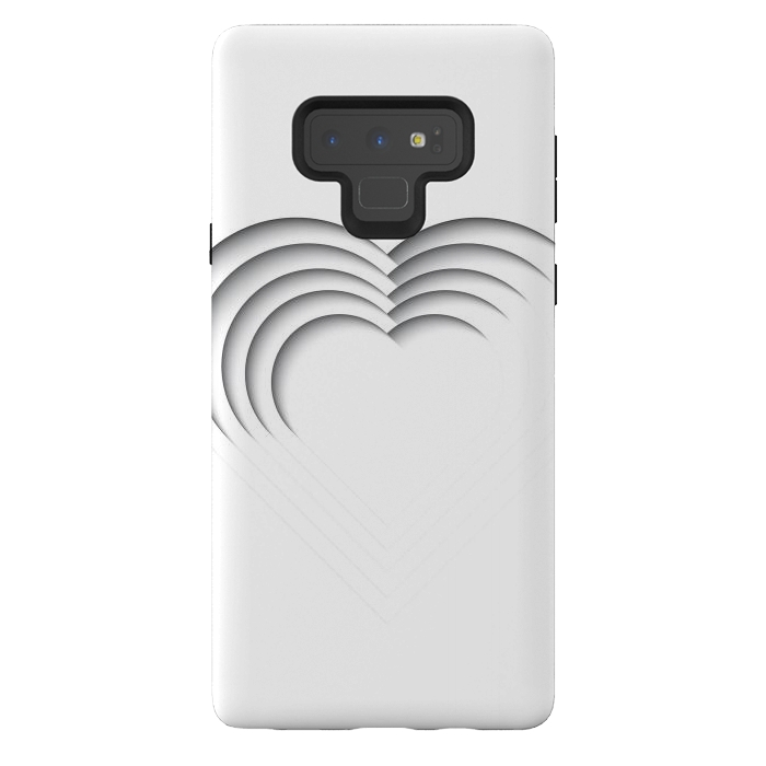 Galaxy Note 9 StrongFit Paper Cutout Heart 013 by Jelena Obradovic