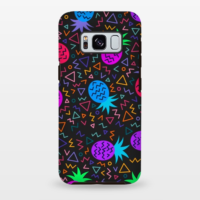 Galaxy S8 plus StrongFit pineapples in neon for summer by ArtsCase