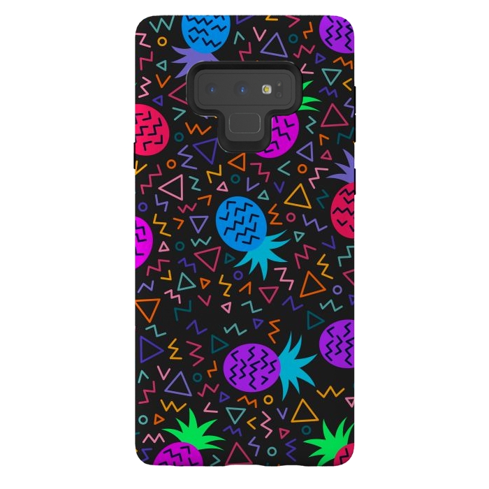 Galaxy Note 9 StrongFit pineapples in neon for summer by ArtsCase