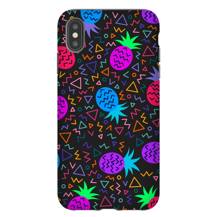 iPhone Xs Max StrongFit pineapples in neon for summer by ArtsCase