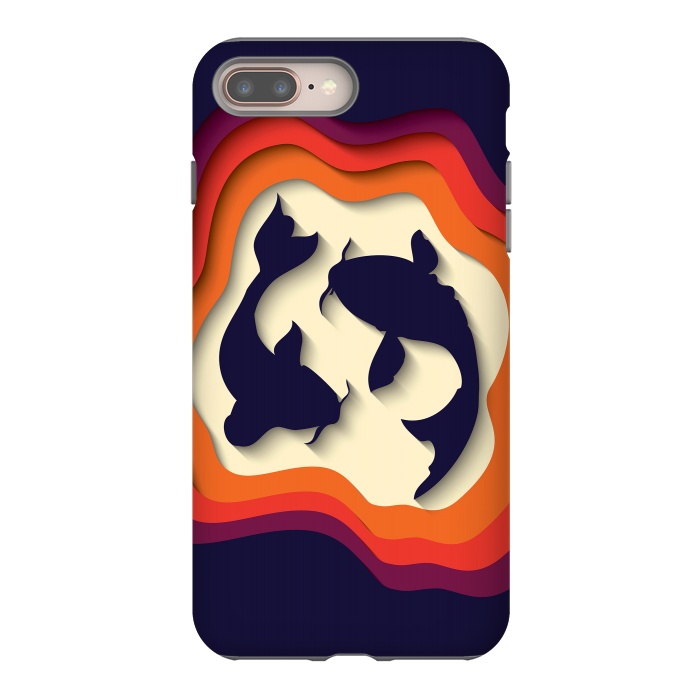 iPhone 7 plus StrongFit Paper Cutout Koi Fish 014 by Jelena Obradovic