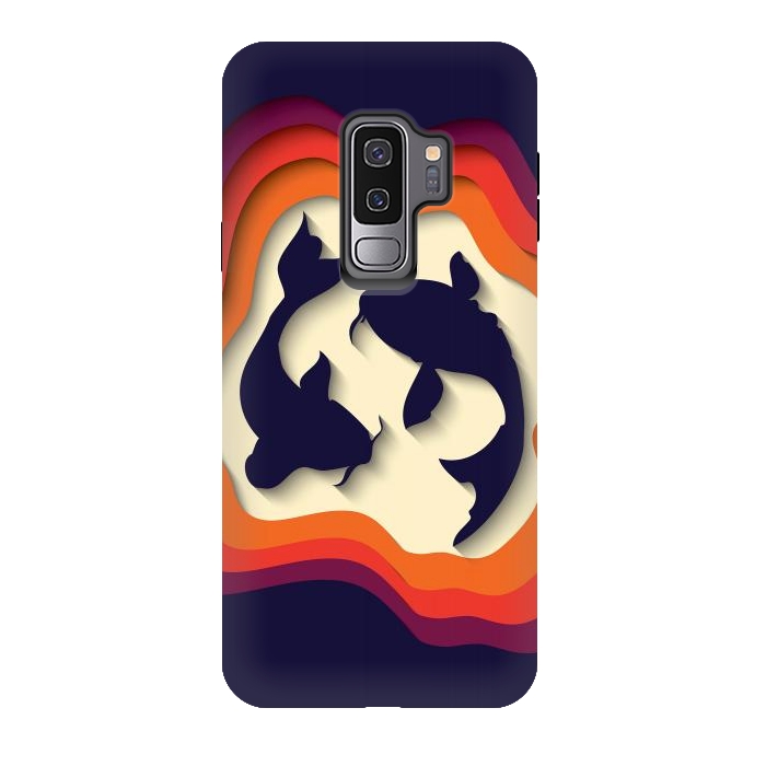 Galaxy S9 plus StrongFit Paper Cutout Koi Fish 014 by Jelena Obradovic