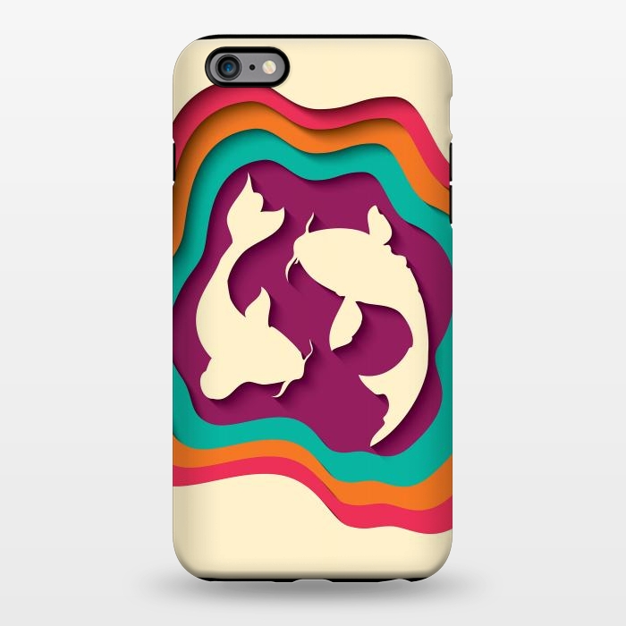 iPhone 6/6s plus StrongFit Paper Cutout Koi Fish 015 by Jelena Obradovic