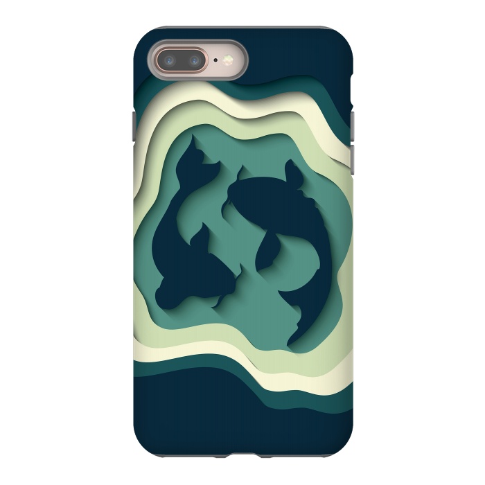 iPhone 7 plus StrongFit Paper Cutout Koi Fish 016 by Jelena Obradovic