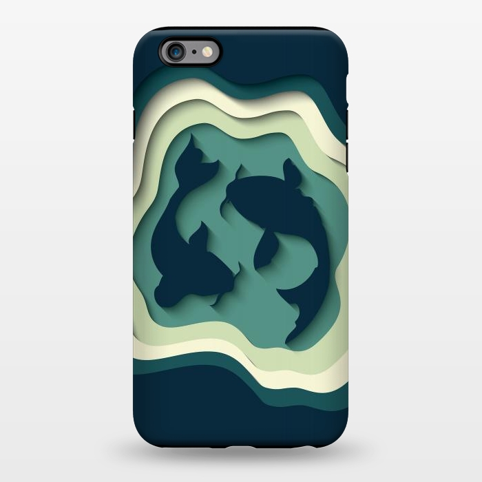 iPhone 6/6s plus StrongFit Paper Cutout Koi Fish 016 by Jelena Obradovic