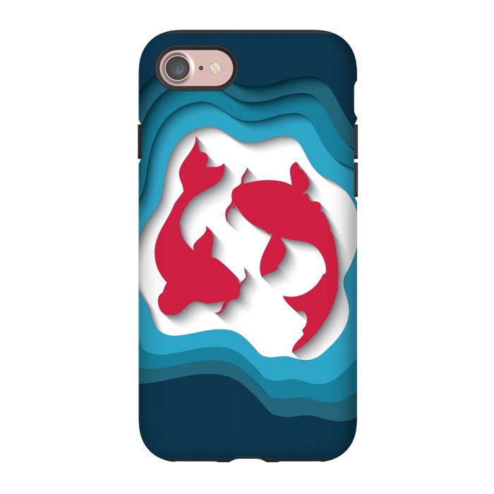 iPhone 7 StrongFit Paper Cutout Koi Fish 017 by Jelena Obradovic
