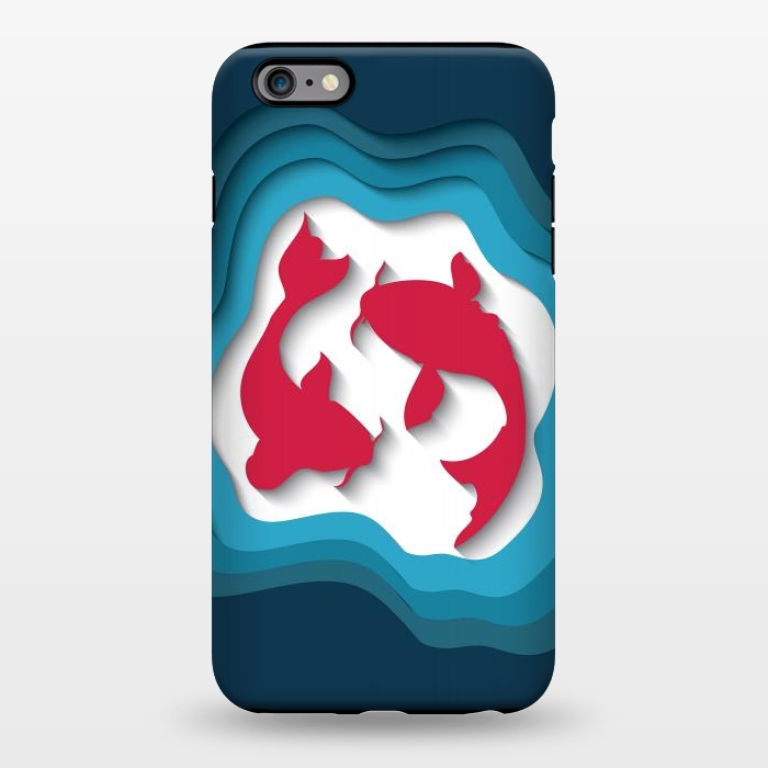 iPhone 6/6s plus StrongFit Paper Cutout Koi Fish 017 by Jelena Obradovic