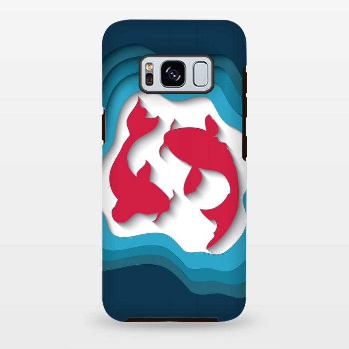 Galaxy S8 plus StrongFit Paper Cutout Koi Fish 017 by Jelena Obradovic