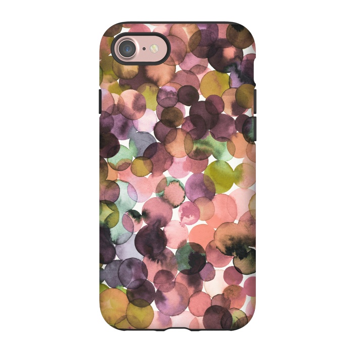 iPhone 7 StrongFit Overlapped Watercolor Pale Dots by Ninola Design