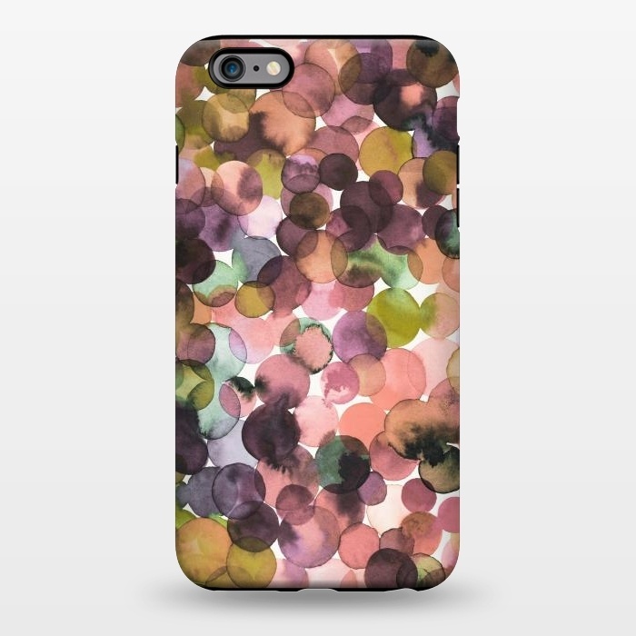 iPhone 6/6s plus StrongFit Overlapped Watercolor Pale Dots by Ninola Design