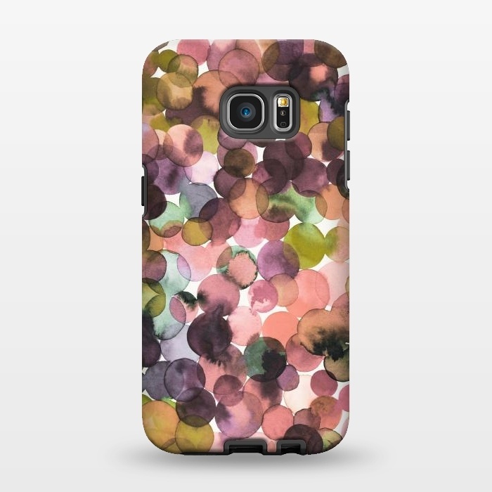 Galaxy S7 EDGE StrongFit Overlapped Watercolor Pale Dots by Ninola Design
