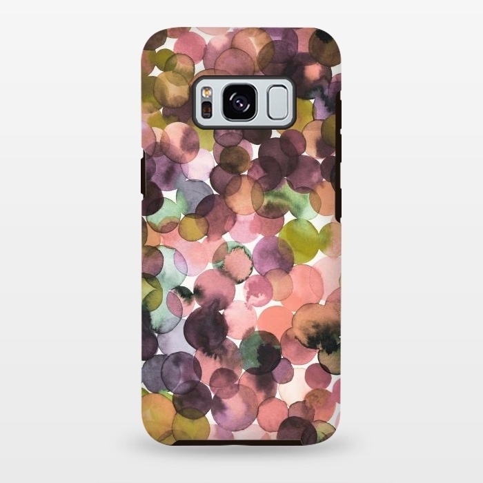 Galaxy S8 plus StrongFit Overlapped Watercolor Pale Dots by Ninola Design