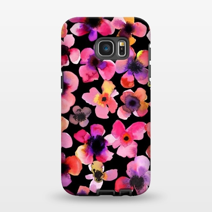 Galaxy S7 EDGE StrongFit Happy Sweet Flowers by Ninola Design